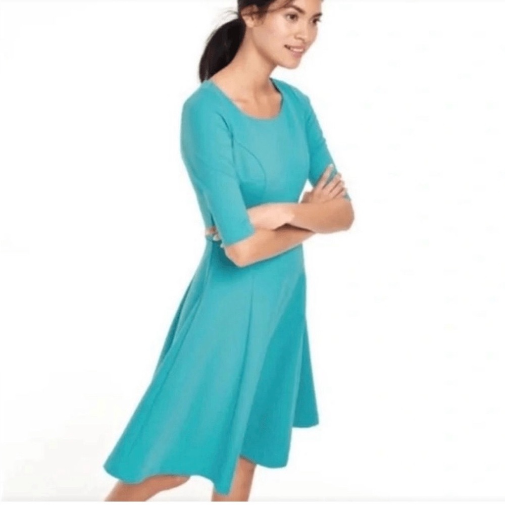 Boden Ponte Teal  Dress EUC Size US4L  UK 8L